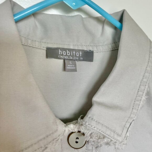 Habitat Camille Frayed Jean Jacket in Putty - Picture 15 of 15